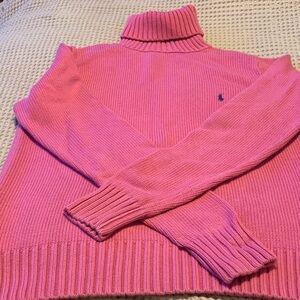 Ralph Lauren Vibrant Pink Turtleneck Sweater